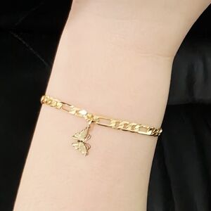 Charming Gold Butterfly Bracelet for Kids
